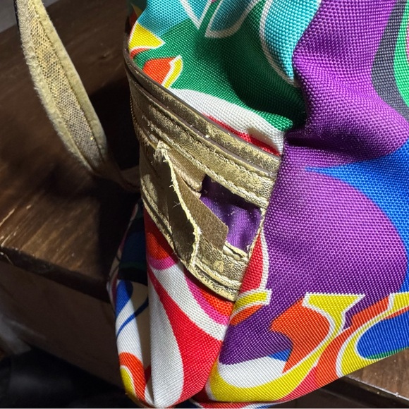 VTG Coach Poppy Vibrant MultiColored Graffiti Graphic Shoulder Bag - Picture 13 of 16